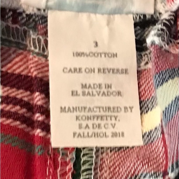 Betti Terrell NWT Size 3 Boys Plaid Patchwork Pull-On Shorts - Picture 4 of 6